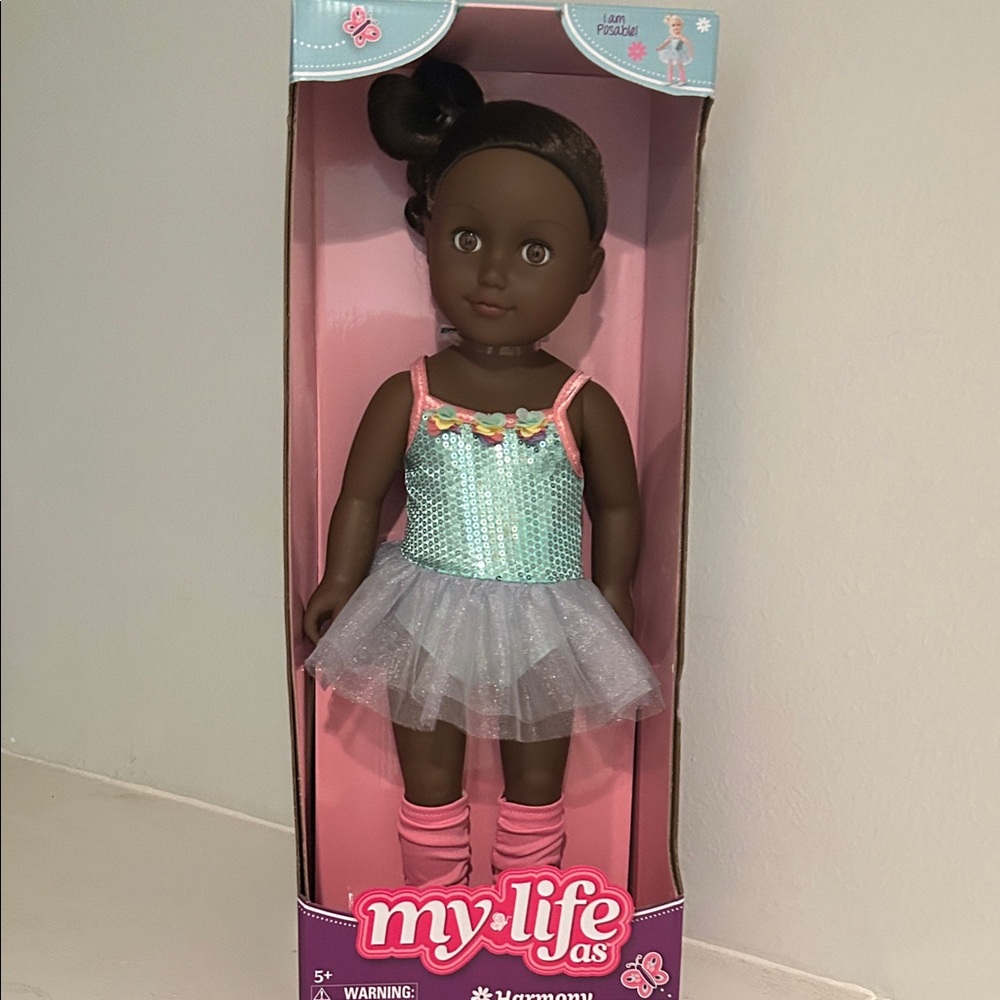 Ballerina Doll with Brown Hair and Teal Outfit